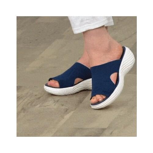 2021 Fashion Women Slippers Summer Outdoor Beach Female Flats Plus Size Slipper Casual Comfortable Platform Ladies Sandalias