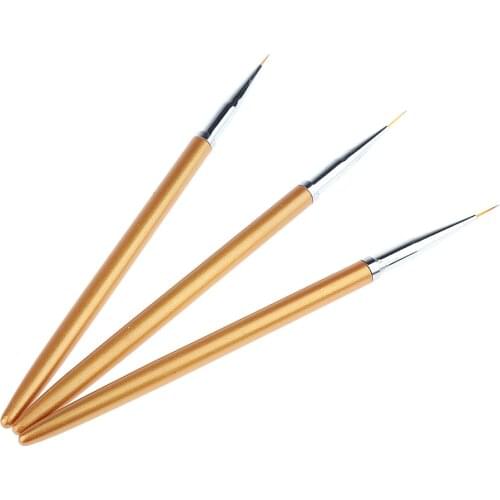 3pcs Nails Art Liner Design Decoration Pen Brush Kit Painting