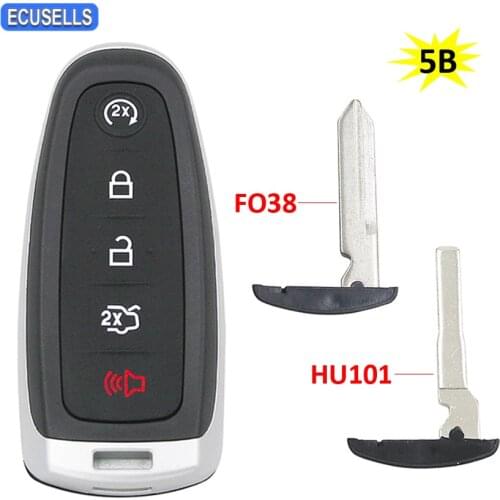 4+1/5 Button Remote Key Shell Case For Ford Lincoln Focus Escape Explorer Edge Expedition Flex C-Max Taurus HU101 / FO38 Blade