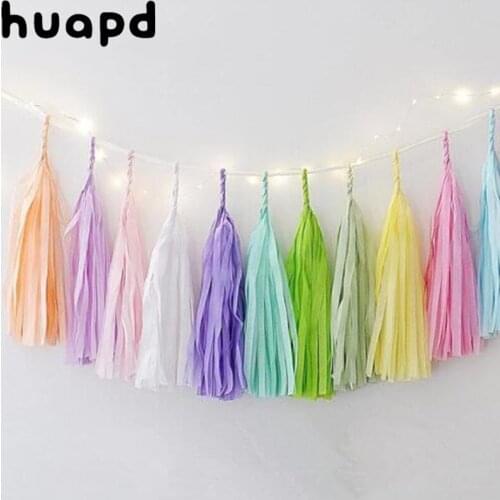 5pcs paper metal mint tassel garland edge wedding birthday party decoration background banner balloon gender gift balloon