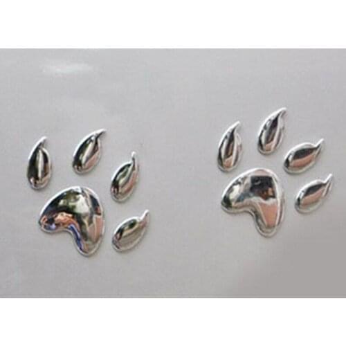 50 pairs/lot) Wholesale 3d PVC dog paw bear paw Funny car stickers decals Car-styling