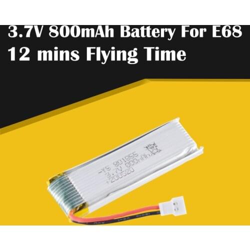 Good Sale Battery E68 Drone 2 RC Drone 3.7V 800mAh Lipo Battery Quadcopter Spare Parts Accessories Rechargeable Battery