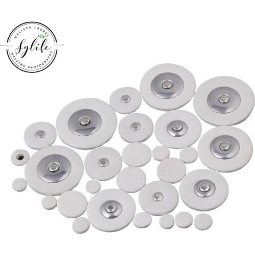 White 28pcs Soprano Saxophone Woodwind Leather Pads