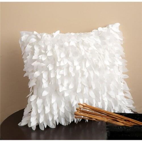 Free shipping wholesale leaves pillow case for sofa cushion /fashion peacock feather pillow cover party christmas decor
