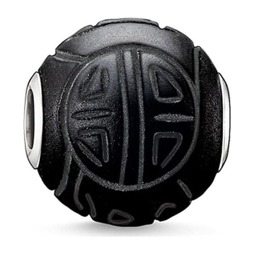 925 Sterling Silver Black Enamel Beads, Most Fashion DIY Karma Beads for Jewelry Making Fit Necklaces Bracelets for Women Men