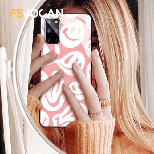 Trippy Smiley Face For Samsung Galaxy S21 S20 FE Plus A71 A70 A51 A50 S10 Note 20 10 Ultra 5G Phone Case Cover Funny Ghost Smile