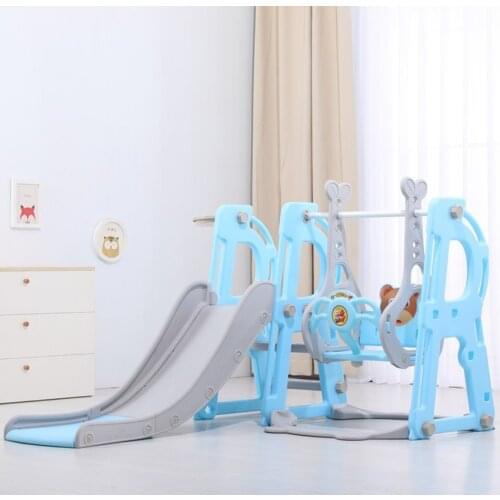 Childrens Slide And Swing 3 In 1 Indoor Playground For Baby Home Small Playground Kids Slide Birthday Gift Toys