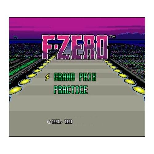 F-ZERO NTSC Version 16 Bit 46 Pin Big Gray Game Card For USA Game Players