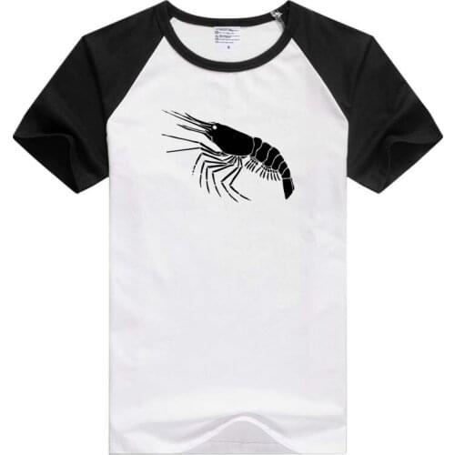 Shrimp Seafood Sea Animal short sleeve casual Men Women T-shirt Comfortable Tshirt Cool Print Tops Fashion GA873