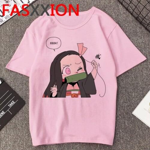 Demon Slayer T Shirt Women Japanese Anime 2020 Summer Top T-shirt Unisex Plus Size Kawaii Kimetsu No Yaiba Graphic Tees Female