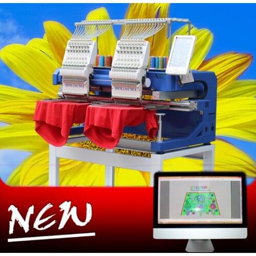 China 10 years service ! DAHAO Computer Operation 2 Head Embroidery Machine High Efficiency High Speed 1200 spm