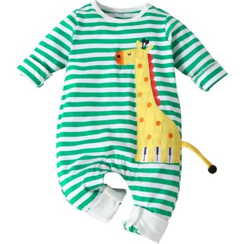 Baby Jumpsuit Newborn Clothes Cotton Striped Cartoon Climbing Clothes Baby Boy Romper Romper Romper Romper Girl Baby Romper