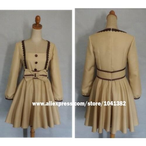 Uta no Prince-sama 2 Heroine Nanami Haruka All Star Anime Cosplay Costume Beige Custom Dress
