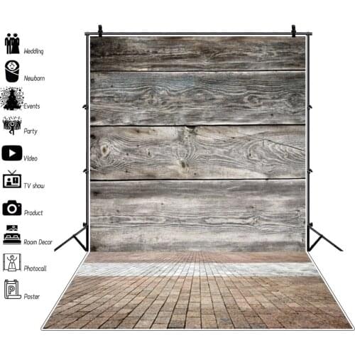 Laeacco Vintage Wooden Board Photophone Old Grunge Planks Photography Backdrops Photo Backgrounds for Food Baby Portrait