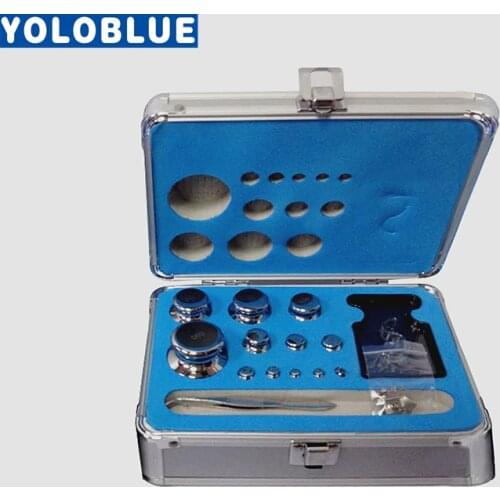 M1 grade 1mg-500g stainless steel weight balance calibration weight Kit Set with certificate