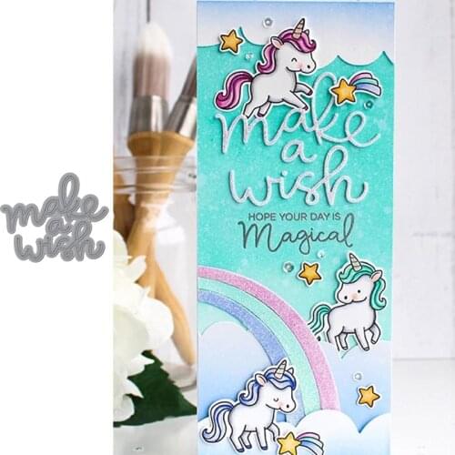 Word Make A Wish Metal Cutting Dies for Scrapbooking and Card Making Paper Craft 2019 New die cuts