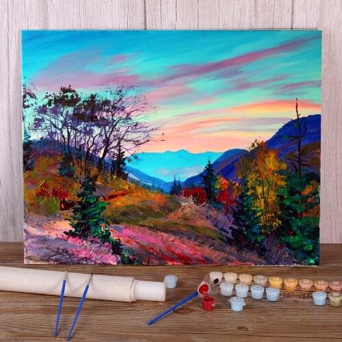 Landscape Quiet Evening DIY Paint By Numbers Complete Kit Acrylic Paints 50*70 Picture By Numbers Photo Handmade Drawing
