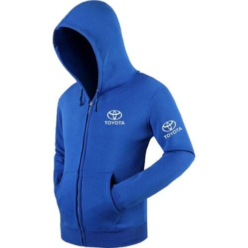 2021New Fashion Solid for Toyota logo Fleece zipper Sweatshirts Autumn Winter Cardigan Jacket Casual Hoodies