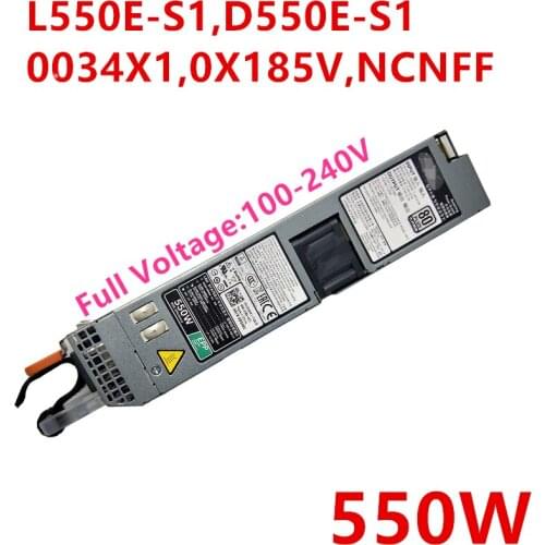 New PSU For Dell R430 R330 DSS1500 550W Power Supply L550E-S1 D550E-S1 0034X1 0X185V NCNFF