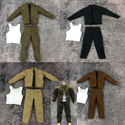1/12 Scale Clothing Male Jacket Pants Suit for PH TBL 6-inch Movable Doll Trend Toy Jacket Pants Suit