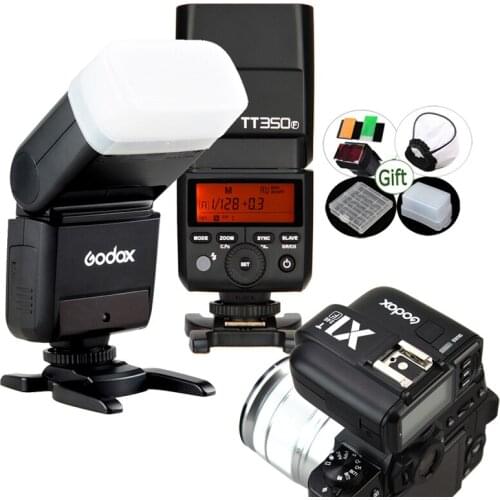 Godox X1T-F Transmitter + Speedlite TT350F TTL 2.4G HSS Flash for Fuji Fujifilm Camera X-Pro2 X-T20 X-T2 X-T1 X-E1 X-A3 X100F