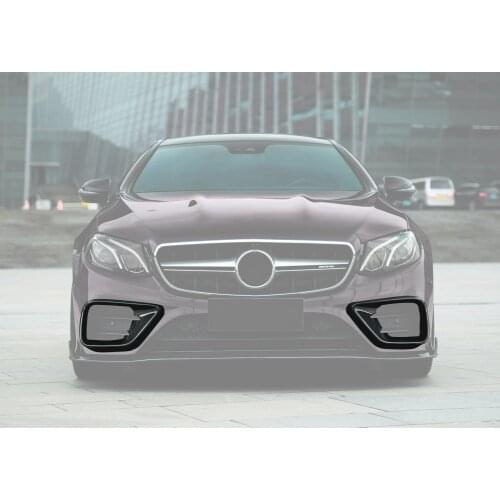 Carbon Fiber Front Bumper Foglamp For Sport Coupe 2017-2019 Air Vent Trim Frame Mesh Cover for Mercedes Benz E Class C238 Car