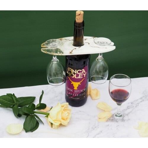 Wine Rack Mold Diy Resin Crystal Epoxy Mirror Silicone Red Wine Tray Bracket Cup Holder