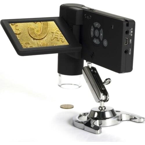 5MP Portable Digital Mobile Microscope 3 Inch LCD Display Screen 8 LED HD Foldable USB Lithium Battery Magnifier Camera Tools