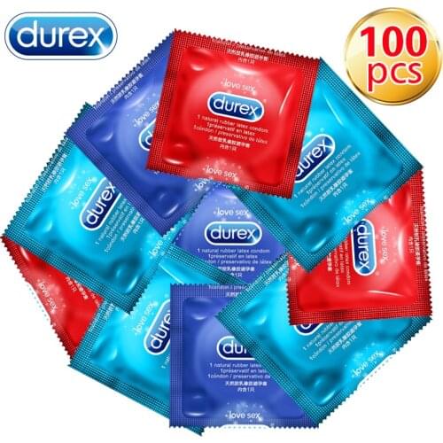 Durex Condom Mixed 100pcs Ultra Thin Sexy Safe Cock Condom Natural Rubber Latex Penis Sleeve Sex toy For Men for couple sex shop