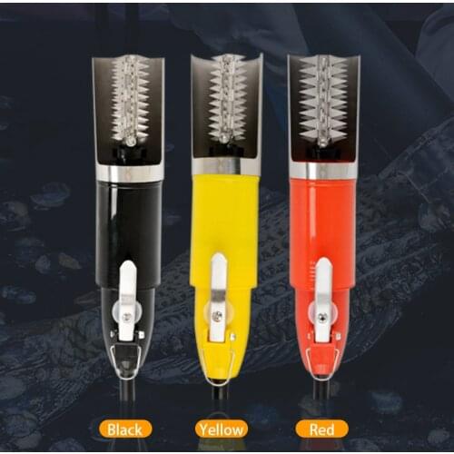 120W Electric Fish Scale Scraper Waterproof Fishing Scalers Clean Easy Fish Stripper Remover Cleaner Tool Charging Adapter