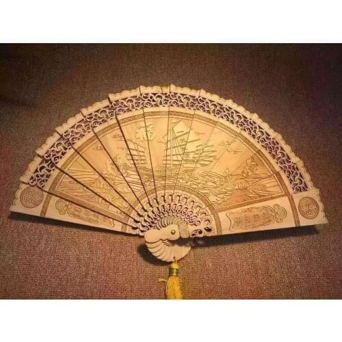 Sculptures of cypress, 22cm fans, multi style handcrafts of wood crafts with cedar fans