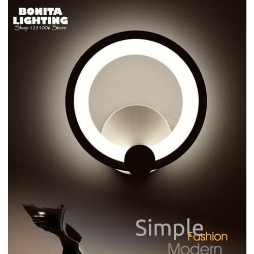 Nordic modern led Ring sconces lamps Round wall lights for bedroom white/nature white/warm white 3 colors dimming