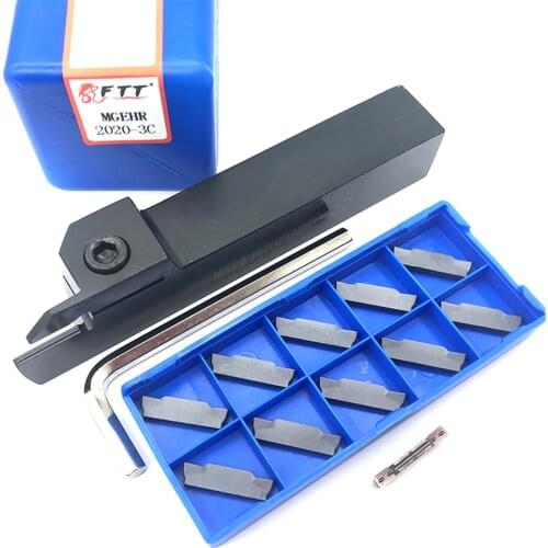 1pc MGEHR2020 3 Turning Tool Holder + 11pcs MGMN300 M PC9030 Carbide Inserts CNC Turning Tools Lathe Parting and Grooving Tool
