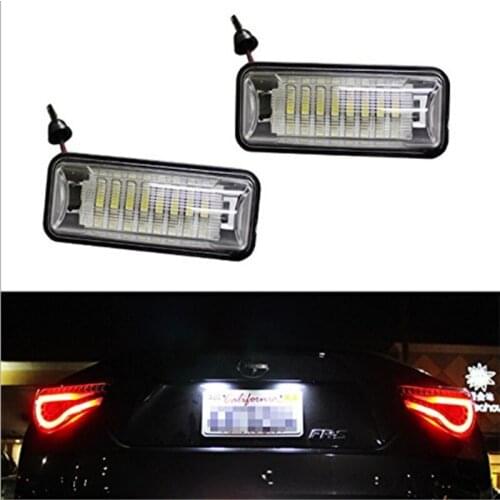 2Pcs LED License Plate Light Number Lamps Error Free 18 LED For Subaru BRZ Legacy WRX STI Impreza XV Crosstrek