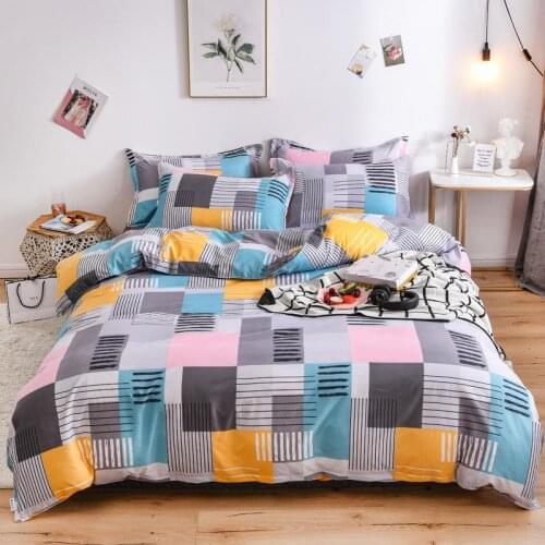 40Geometric 4pcs Girl Boy Kid Bed Cover Set Duvet Cover Adult Child Bed Sheets And Pillowcases Comforter Bedding Set 2TJ-61006