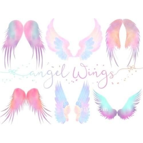 6Pcs Cute Magical Angel Wings Metal Cutting Dies Stencils for DIY Scrapbooking Decorative Embossing DIY Paper Cards