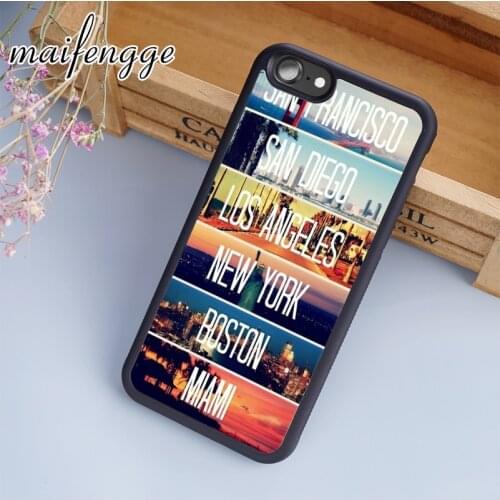 Maifengge San Francisco San Diego Los Angeles New york Case For iPhone 11 12 Pro X XR XS MAX 5 6 7 8 Plus samsung s7 s8 s9 s10