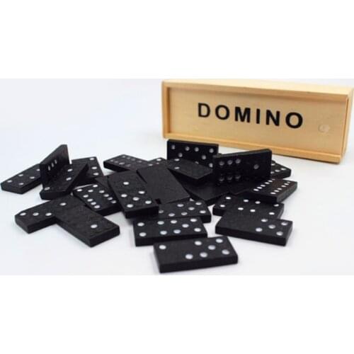 Montessori Wooden Domino Board Games Child-parent Travel Game Children Early Education Toys Develop Intelligence Children Games