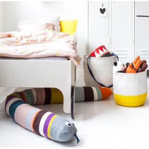 Baby Bed Bumper Rainbow Snake Infant Cushion Children Play Toys Luxury Designer Bedding Set Long Baby Bumper Crib Protector