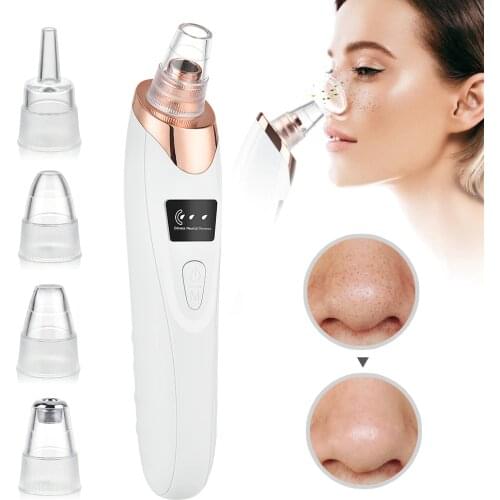 Electric Vacuum Suction Blackhead Remover USB Rechargeable Facial Pore Cleaner Spot Acne Pimple Black Head Extractor Face Care