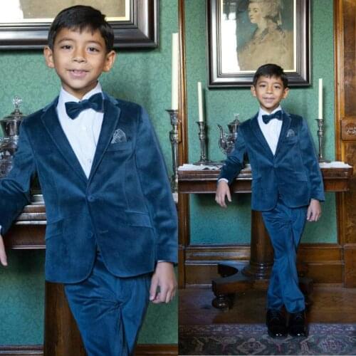 Little Boys Formal Suits Dinner Tuxedos for Beach Wedding Boy Groomsmen Kids Children For Party Prom Suit Formal Wear Two Pieces