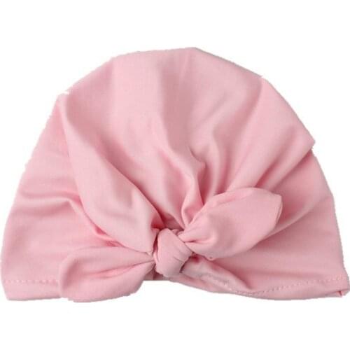 2019 Brand New Newborn Toddler Kids Baby Boy Girl Turban Cotton Bowknot Candy Color Solid Warm Beanie Hat Hospital Winter Cap