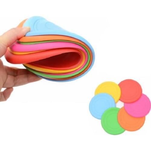 Interactive Dog Toy Silicone Saucer Puppy Pet Chew Toys Soft Rubber Resistance Bite Training Pet Supplies