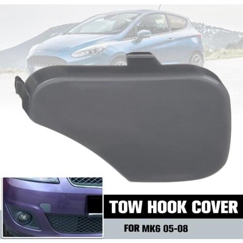 For Ford Fiesta MK6 2005-2008 Front Bumper Tow Hook Cover Towing Hole Lid Trailer Trim Cap Plate Traction Shell Cover