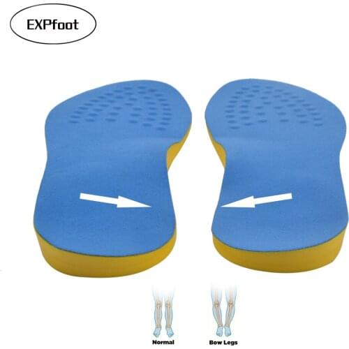 EXPfoot PU Cotton Unisex Knockknees Valgus Varus Corrector Orthotic Insoles Comfortable Breathable Massaging Foot Pads Inserts