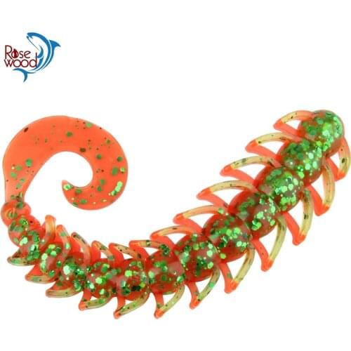 RoseWood 5pcs New Concept Soft Plastic Lure 5.5g 11.5cm Volume Tail Centipede Soft Insect For Bass Catfish Bluefish Fishing