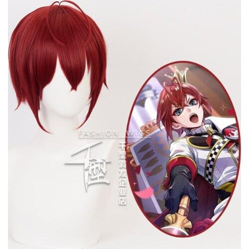 Anime Twisted Wonderland Riddle Rosehearts Short Wig Cosplay Costume Heat Resistant Synthetic Hair Red Queen Men Women Wigs
