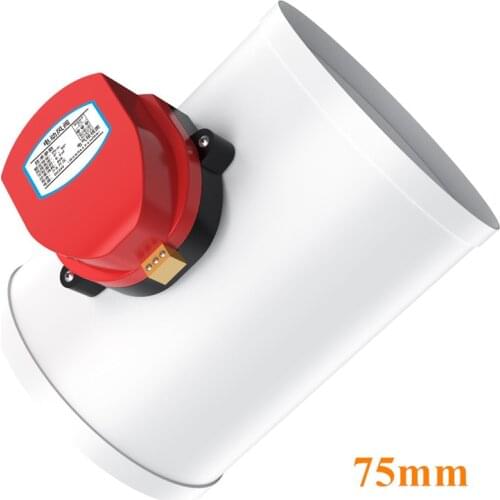 3 inch Plastic air damper valve HVAC electric air duct motorized damper for ventilation pipe valve 220V 24V 12V 75mm