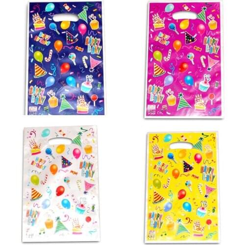 16.3x25.5CM Birthday Party Supplies Decoration Plastic Gift Bag Pearlescent Candy Baking Cookies Packaging Wedding Supplies