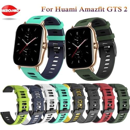 For Huami Amazfit GTS 2 / gts2 mini Bip U POP GTR 42mm Strap Silicone Bracelet 20mm Watch Band Replacement Breathable Watchbands